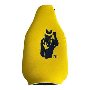 Made Here Yellow Bottle Drink Cooler 8” Zippered Insulator Sleeve NWOT